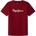 Pepe Jeans Pepe Jeanstil drenge. PB5000026 T-shirt New Art rød (8Años= 128cm), Casual, Bomuld, Korte ærmer, børnetøj