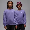 Jordan Brooklyn Fleece-crewtrøje til større børn - lilla