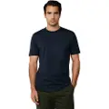 Hackett Londontil mænd. HM5000071 Navy Pima T-shirt (XL), Casual, Bomuld, Korte ærmer, Blå