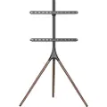 Alterzone Trio gulvstativ til 45"-65" TV, sort & valnød 32 kg 43", 49", 55", 65" Op til 600 x 400 mm