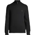 Ralph Lauren Polo Ralph Laurentil mænd. 710876756002 Uldtrøje med kort sort lynlås (L), Casual, Bomuld