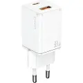 Usams Cc144tc02 Usb-a-og Usb-c-vægoplader