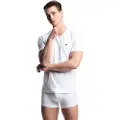 Emporio Armani Stretch Cotton Jersey Kortærmet V-hals T-shirt