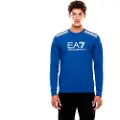 EA7 EA7til mænd. 7M001127_AF10377 Sweatshirt 7 Lines ASV blå (S), Casual, Bomuld, Lange ærmer