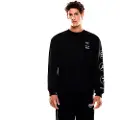 Emporio Armani EA7til mænd. 7M000977_AF17787 Logo Series fleece sweatshirt sort (XXS), Casual, Bomuld, Lange ærmer