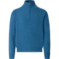 Hackett London Hackett Londontil mænd. HM7000078 Hzip uldtrøje blå (XXL), Casual, Bomuld