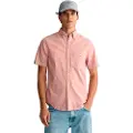 Gant Ganttil mænd. 3240064 Skjorte Regular Fit Seersucker Sunset pink (L), Casual, Bomuld, Korte ærmer