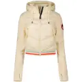 Superdry Superdrytil kvinder. W5011727A Storm Fuji Hybrid bomberjakke med hætte hvid (M), Casual, Nylon, Bæredygtig