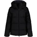 Ecoalf ECOALFtil kvinder. MCWGAJKFUJIA0987W25-319 Fuji Coat sort (XL), Casual, Genanvendt polister, Bæredygtig