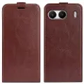 Mtp Products OnePlus Nord 4 Vertikal Flip Cover med Kortholder - Brun