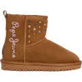 Pepe Jeans Pepe Jeanstil piger. PGS500006 Diss Studs Læder Ankelstøvler brun (40), Fast, Blonder, Casual, børnetøj
