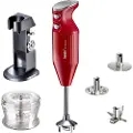 Bamix Håndblender DELUXE type C, 200 W, rød metallisk, Bamix