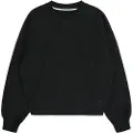 Nike Oversized Nike Sportswear Tech Fleece-sweatshirt med rund hals til større børn (drenge) - sort