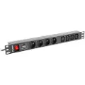 Lanberg Pdu-04e04i-0200-bk 2 M 8-vejs Strømskinne Til Rack