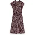 Scotch & Soda 179574 Satin Kortærmet Midi-kjole