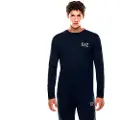 Emporio Armani EA7til mænd. 7M000668_AF13739 Lang T-shirt Gold navy (M), Casual, Viscose, Lange ærmer, Blå