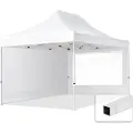 TOOLPORT 3x4,5m, stål, easy-up-pavillon, 2 sidedele, hvid
