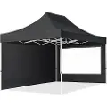 TOOLPORT 3x4,5m, stål, easy-up-pavillon, 2 sidedele, sort