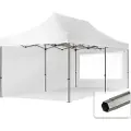 TOOLPORT 3x6m, stål, easy-up-pavillon, 2 sidedele, hvid
