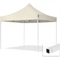 TOOLPORT 3x3m, stål, easy-up-pavillon, uden sidedele, creme