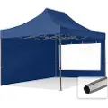 TOOLPORT 3x4,5m, stål, easy-up-pavillon, 2 sidedele, mørkeblå