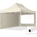 TOOLPORT 3x4,5m, stål, easy-up-pavillon, 2 sidedele, creme