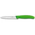 Victorinox Grøntsagskniv 10 cm, savtakket blad, grøn, plastik, Victorinox