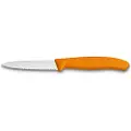 Victorinox Grøntsagskniv 8 cm, savtakket blad, orange, plastik, Victorinox