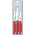 Victorinox Knivsæt SWISS CLASSIC, sæt med 3 stk, rød, plastik, Victorinox