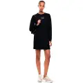 Emporio Armani EA7til kvinder. 7W000528_AF12482 Evolution kjole sort (S), Casual, Polyester, Lange ærmer