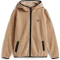 Tommy Hilfiger Tommy Jeanstil mænd. DM0DM19224 Brun sweatshirt med hætte og teddyhætte (S), Casual, Polyester