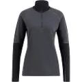 Lundhags Prime Merino Half Zip W, mellemlag, dame, grå/sort
