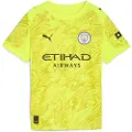 Puma Manchester City 25/26 Goalkeeper Jersey Youth, Clothing, Yellow Alert, 11-12Y