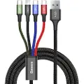 Baseus Rapid Series 4-in-1 Data Og Ladekabel - 1.2m - Sort