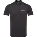 Montane Dart Zip T-Shirt, herre, sort