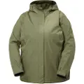 Helly Hansen Seven J Plus, regnjakke, dame, plus size, grøn