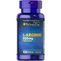 Puritan's Pride - L-Arginin, 500 mg - 100 kapsler