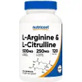Nutricost – L-Arginin L-Citrullin Kompleks Kapsler 120 stk