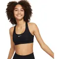 Nike Swoosh-sports-bh til piger - sort