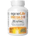 Natural Factors – RegenerLife Omega-3+D Ultra Strength 2200 mg / 1000 IU, 90 Softgels