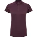 Montane F Dart Zip T-Shirt, dame, mørkelilla