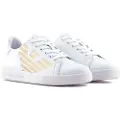 EA7 EA7unisex til børn. 7Y000001_AF10179 Classic Eagle K Sneakers hvid (39), Fast, Blonder, Casual, børnetøj