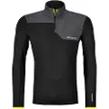 Ortovox Fleece Light Zip Neck, herre, sort