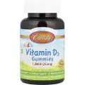 Carlson Labs Kid's Vitamin D3 Gummies, 1000 IU Natural Fruit - 60 gummies