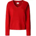 Pepe Jeans Pepe Jeanstil kvinder. PL7000001 Cherice V-trøje rød (L), Casual, Polyester