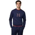 Hackett Londontil mænd. HM5800020 Heritage H sweatshirt blå (M), Casual, Bomuld