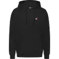 Tommy Hilfiger Tommy Jeanstil mænd. DM0DM20258 Sweatshirt med hætte og sort tonal patch (XXL), Casual, Bomuld