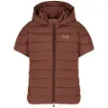 Emporio Armani EA7til kvinder. 7W000477_AF12476 Brun lys jakke (XL), Casual, Polyester, Korte ærmer