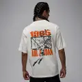 Jordan Oversized Jordan Brooklyn Graphic-T-shirt til mænd - hvid