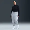 Nike Sportswear Club Tech Fleece-joggers med mellemhøj talje til kvinder (plus size) - grå